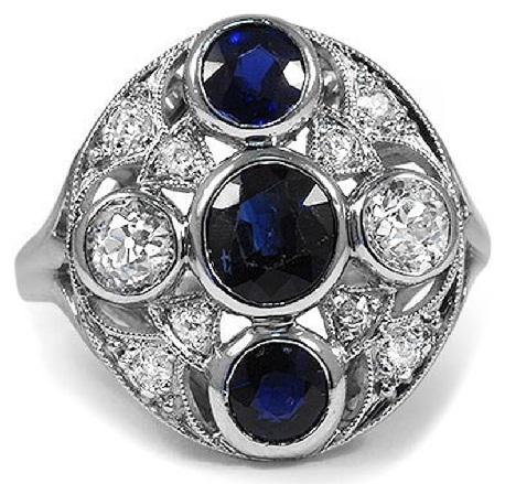 „Azua“ kokteilių žiedas su deimantais