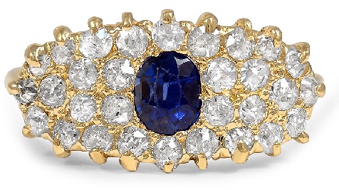 „Margaretta“ kokteilių žiedo dizainas auksu