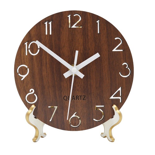 „Jomparis Rustic Country“ medinių stalinių lentynų laikrodis