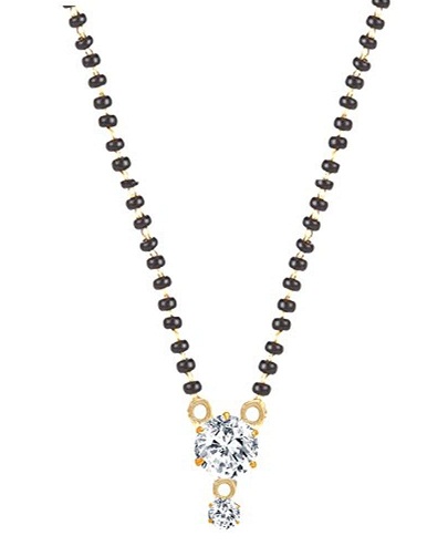 Pırlanta Kolyeli Sade Mangalsutra