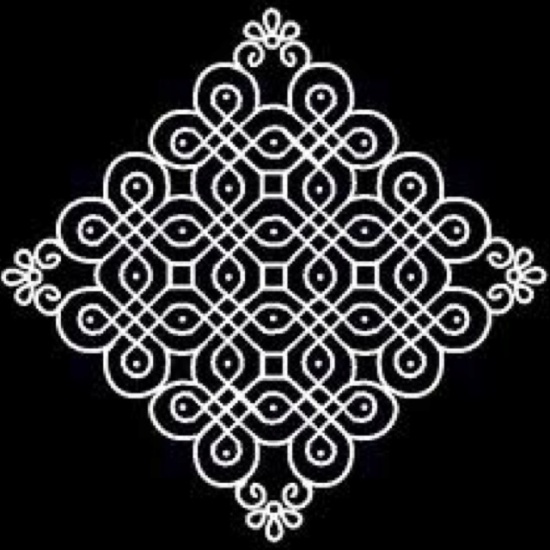 Dot Kolam Rangoli dizainas