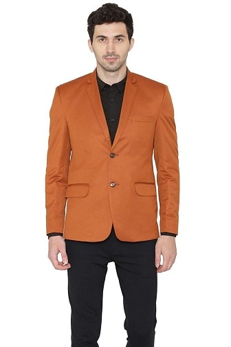 Klasik Tarz Turuncu Blazer