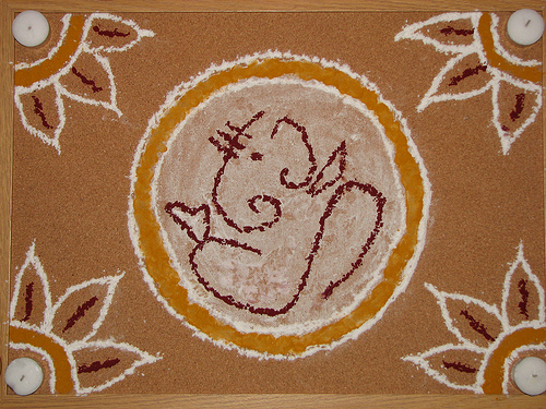 Eşsiz Ganesha Rangoli