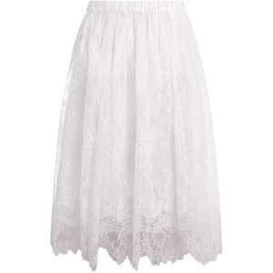 Šaunūs balti nėriniai šilko sijonai