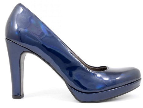 Mėlyni biuro batai moterims