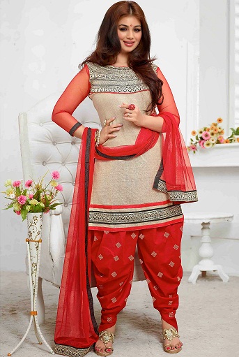 Patiala Salwar ile Etnik Kameez