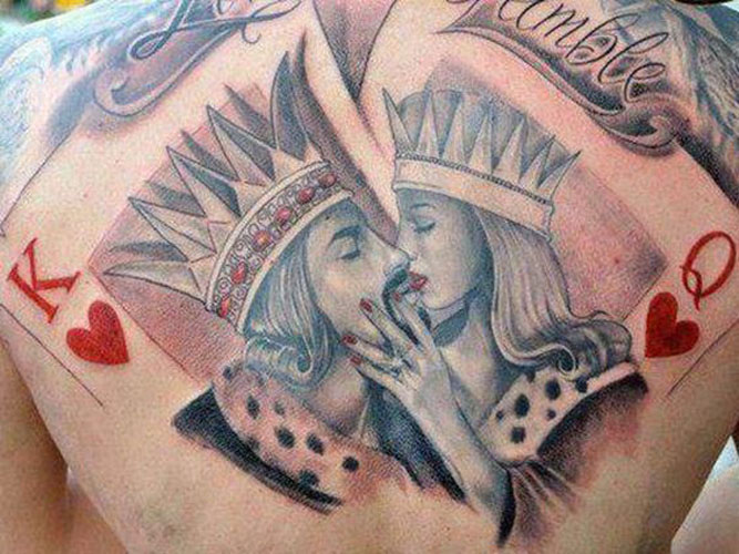 Karaliaus ir karalienės tatuiruotės geriausioms poroms 3