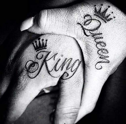 Riešo karaliaus ir karalienės tatuiruotė