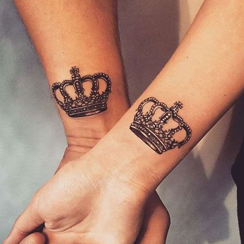 Karaliaus ir karalienės tatuiruotės geriausioms poroms 5