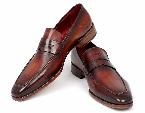 „Bordeaux“ ir „Brown Penny Loafers“