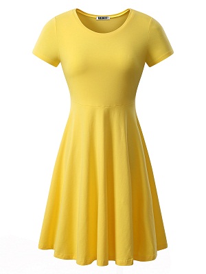 Kasdienė geltona suknelė