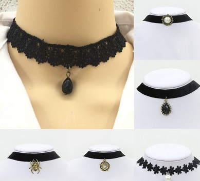 „Black Velvet Choker“ karoliai