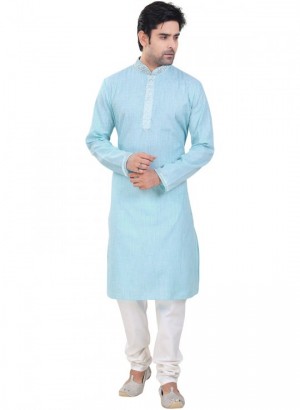 Günlük Giyim için Mavi Kurta Pijama