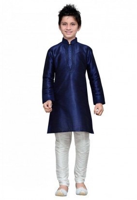Gençler için Mavi Kurta Pijama