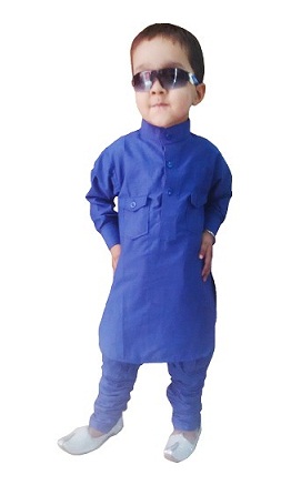 Çocuklar İçin Mavi Kurta Pijama