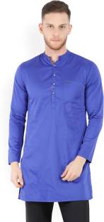 Kısa Stil Mavi Kurta Pijama