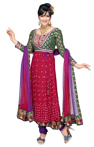 „Bandhani Silk Salwar“ kostiumas