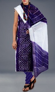 Satin Bandhani Salwar kostiumas