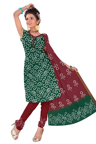 Medvilninis Bandhani Salwar kostiumas