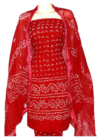 Rajsthani Bandhani Şalvar Takım Elbise