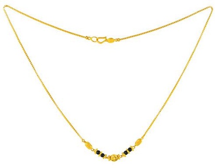 Modernizuotas „Mangalsutra“ trumpos grandinės „Mangalsutra“ dizainas