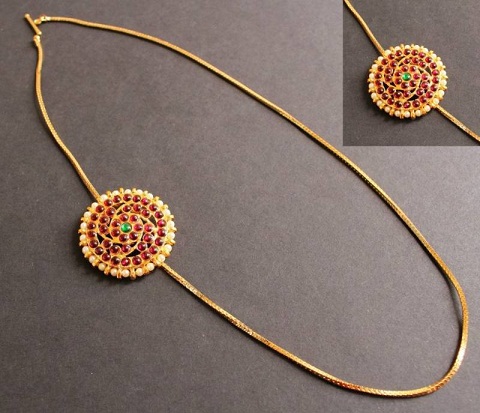 Mugappu Mangalsutra sukurta grandinė