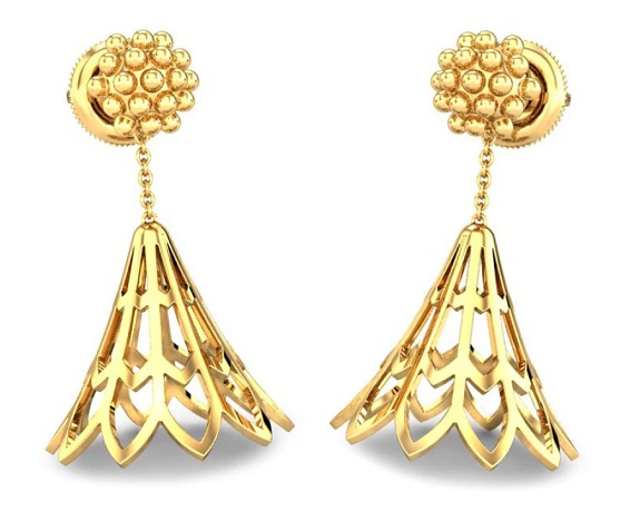 „Jhumki“ auksiniai auskarai