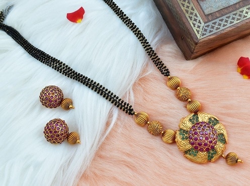 1gm Altın Kuzey Hindistan Mangalsutra