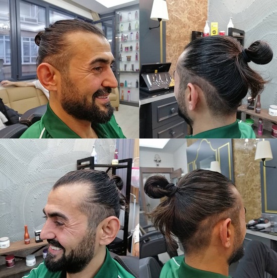 Seyrek saçlı erkekler için uzun saç kesimi
