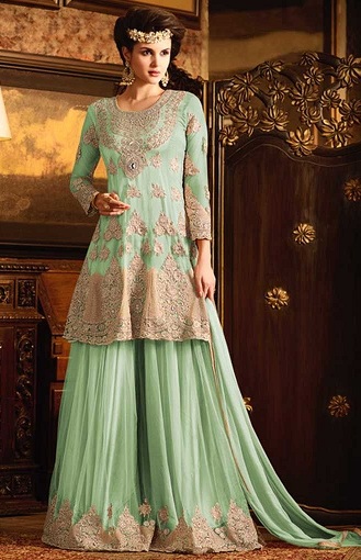 Tasarımcı Palazzo Salwar Kameez