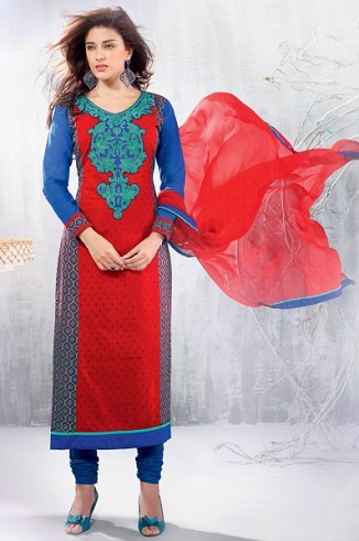 Düz Kesim Salwar Kurti Tasarım