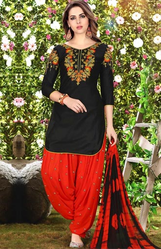 Patiala Salwar ile Kısa Kurta