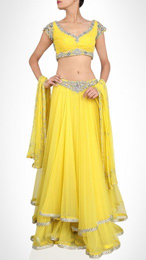 Geltonas tinklas „Lehenga“