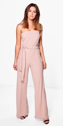 Askısız Warp Kuşaklı Culotte Tulum