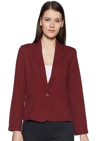 Oficialus Maroon Blazer moterims