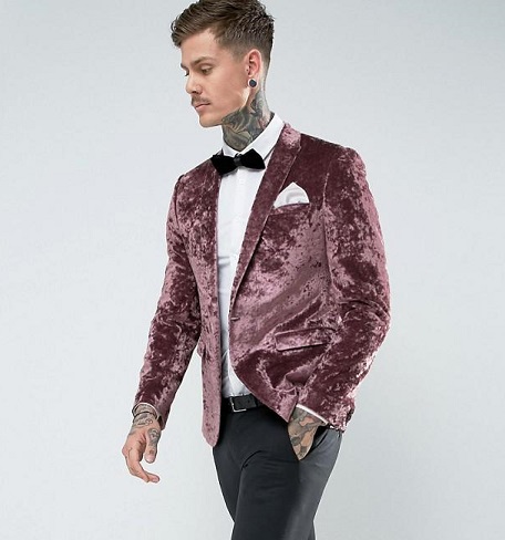 „Crushed Velvet Blazer Men“