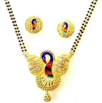 „Mangalsutra Peacock“ dizaino pakabukas