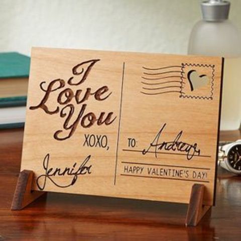 Ahşap Masa Üstü Kartpostal