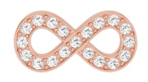 „Crystal Floating Infinity Love Locket“ dizainas