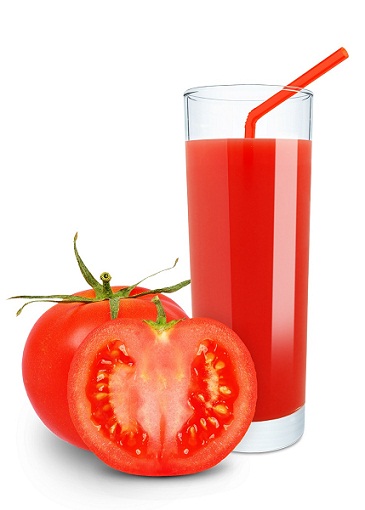 Pomidorų sultys švytinčiai odai