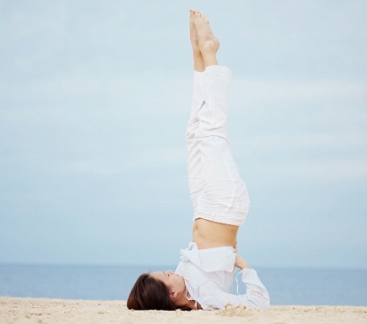 Ko joga vengti, kai nėščia Salamba Sarvangasana