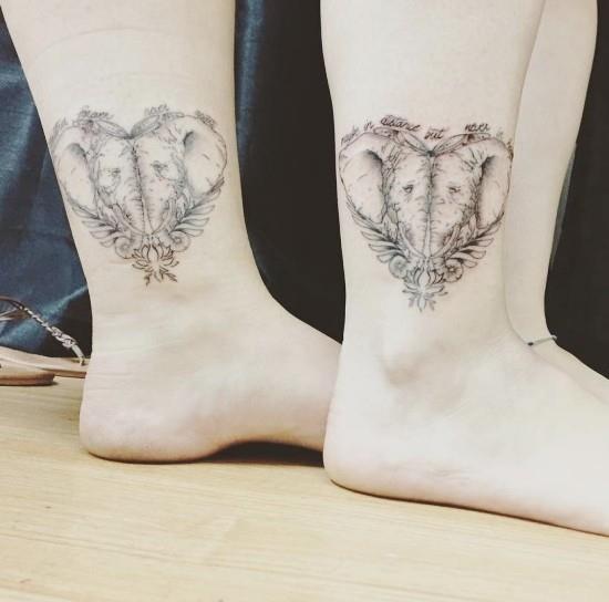 170 δημιουργικές ιδέες τατουάζ αδελφών και εμπνεύσεις αδελφή ελέφαντα καρδιά χαριτωμένη