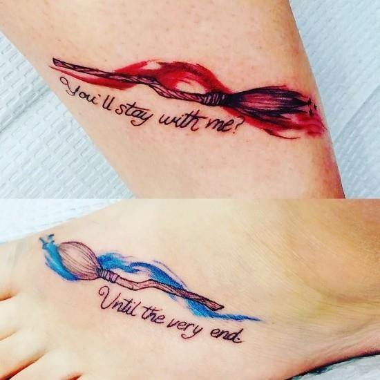 170 δημιουργικές ιδέες και εμπνεύσεις τατουάζ αδελφών και αδελφών Harry Potter fan tat αδερφή
