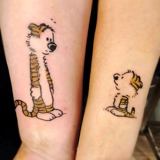 170 δημιουργικές ιδέες τατουάζ αδελφών και έμπνευσης hobbs tiger and baby