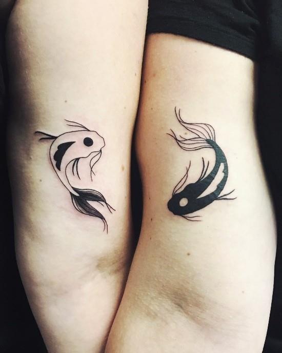 170 δημιουργικές ιδέες και εμπνεύσεις τατουάζ αδερφών και koi fish yin και yang