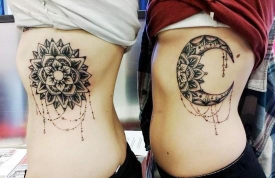 170 δημιουργικές ιδέες τατουάζ αδελφών και εμπνεύσεις mandala sun moon