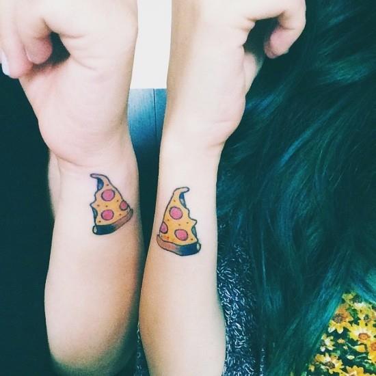 170 δημιουργικές ιδέες τατουάζ αδελφών και έμπνευσης κομμάτια πίτσας αστεία αστεία