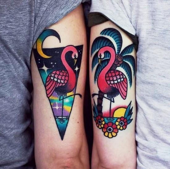 170 δημιουργικές ιδέες τατουάζ αδελφών και εμπνεύσεις αδελφή ήλιος φεγγάρι φλαμίνγκο