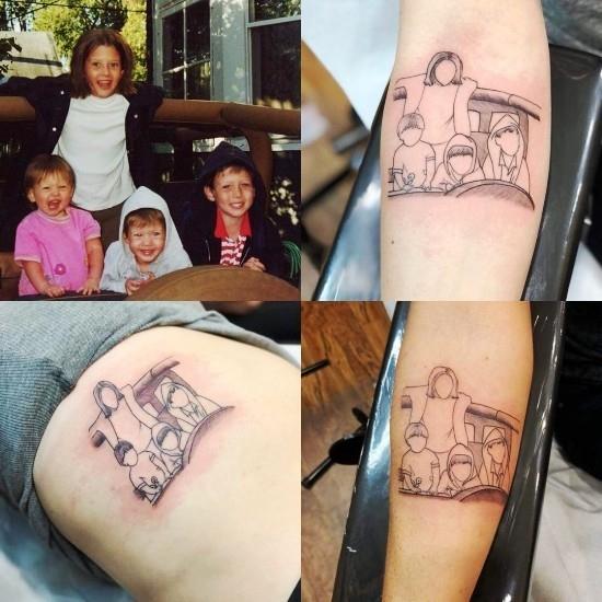 170 δημιουργικές ιδέες τατουάζ αδελφών και εμπνεύσεις τεσσάρων παιδιών φωτογραφία αφηρημένη μοντέρνα