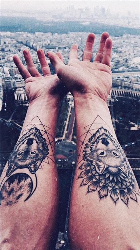 170 δημιουργικές ιδέες τατουάζ αδελφών και εμπνεύσεις λύκος αδελφός ήλιος φεγγάρι